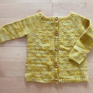 Hand-knit Angora Merino Wool Cardigan